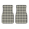 Beige And Black Buffalo Check Print Front Car Floor Mats