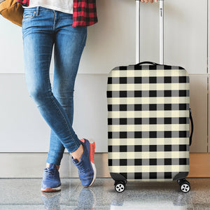 Beige And Black Buffalo Check Print Luggage Cover