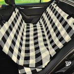 Beige And Black Buffalo Check Print Pet Car Back Seat Cover