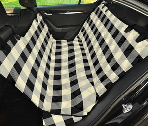 Beige And Black Buffalo Check Print Pet Car Back Seat Cover