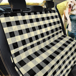 Beige And Black Buffalo Check Print Pet Car Back Seat Cover