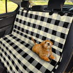 Beige And Black Buffalo Check Print Pet Car Back Seat Cover