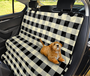 Beige And Black Buffalo Check Print Pet Car Back Seat Cover