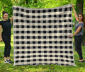 Beige And Black Buffalo Check Print Quilt
