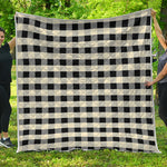 Beige And Black Buffalo Check Print Quilt