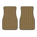 Beige And Black Orthodox Pattern Print Front Car Floor Mats