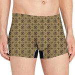 Beige And Black Orthodox Pattern Print Men's Boxer Briefs