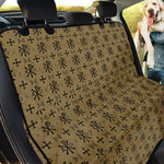 Beige And Black Orthodox Pattern Print Pet Car Back Seat Cover