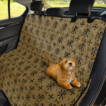 Beige And Black Orthodox Pattern Print Pet Car Back Seat Cover
