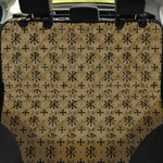 Beige And Black Orthodox Pattern Print Pet Car Back Seat Cover