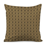 Beige And Black Orthodox Pattern Print Pillow Cover