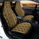 Beige And Black Orthodox Pattern Print Universal Fit Car Seat Covers
