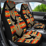 Beige And Orange Native Eagle Universal Fit Car Seat Covers GearFrost