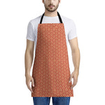 Beige And Red Japanese Pattern Print Apron
