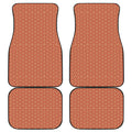 Beige And Red Japanese Pattern Print Front and Back Car Floor Mats