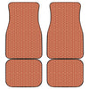 Beige And Red Japanese Pattern Print Front and Back Car Floor Mats