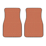 Beige And Red Japanese Pattern Print Front Car Floor Mats