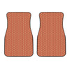 Beige And Red Japanese Pattern Print Front Car Floor Mats