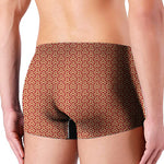 Beige And Red Japanese Pattern Print Men's Boxer Briefs