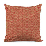 Beige And Red Japanese Pattern Print Pillow Cover