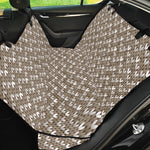 Beige And White Knitted Pattern Print Pet Car Back Seat Cover