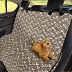 Beige And White Knitted Pattern Print Pet Car Back Seat Cover