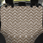 Beige And White Knitted Pattern Print Pet Car Back Seat Cover