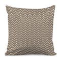 Beige And White Knitted Pattern Print Pillow Cover
