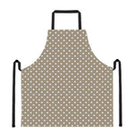 Beige And White Polka Dot Pattern Print Apron