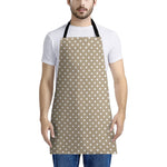 Beige And White Polka Dot Pattern Print Apron