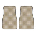 Beige And White Polka Dot Pattern Print Front Car Floor Mats