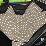 Beige And White Polka Dot Pattern Print Pet Car Back Seat Cover