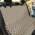 Beige And White Polka Dot Pattern Print Pet Car Back Seat Cover