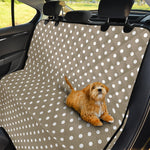 Beige And White Polka Dot Pattern Print Pet Car Back Seat Cover