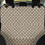 Beige And White Polka Dot Pattern Print Pet Car Back Seat Cover