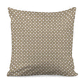 Beige And White Polka Dot Pattern Print Pillow Cover