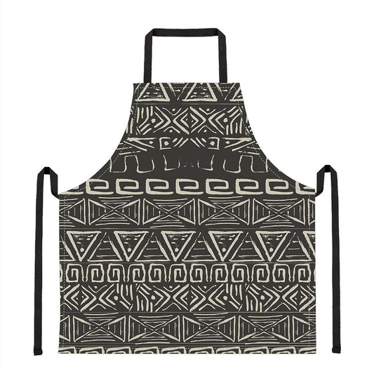Beige Aztec Pattern Print Apron