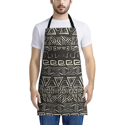 Beige Aztec Pattern Print Apron
