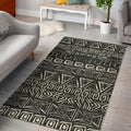 Beige Aztec Pattern Print Floor Mat
