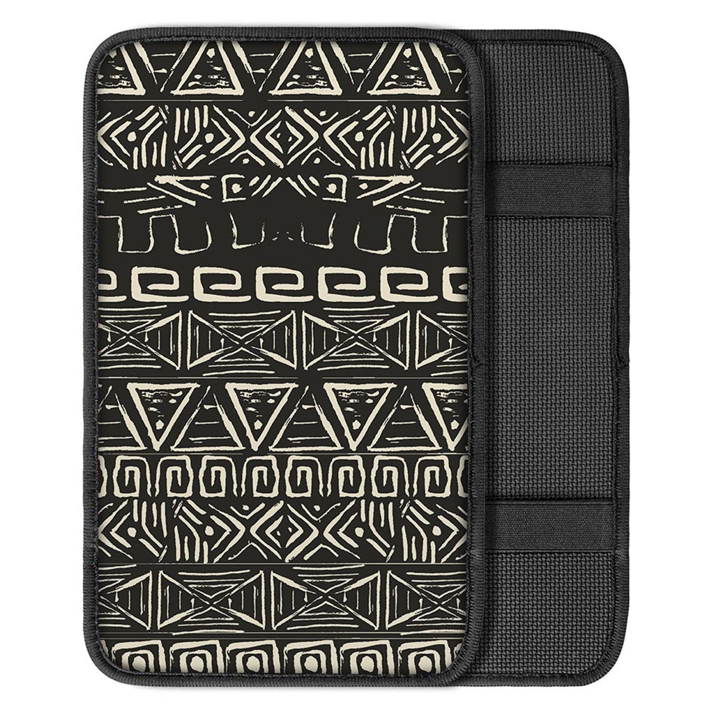 Beige Aztec Pattern Print Car Center Console Cover