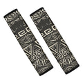 Beige Aztec Pattern Print Car Seat Belt Covers