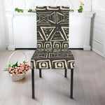 Beige Aztec Pattern Print Dining Chair Slipcover