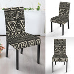 Beige Aztec Pattern Print Dining Chair Slipcover