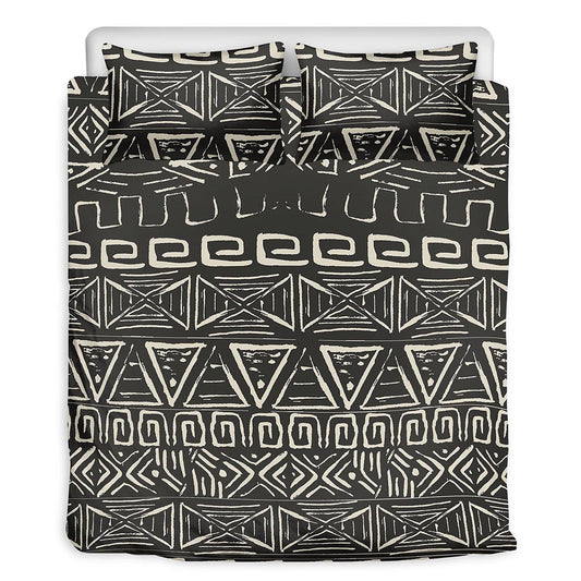 Beige Aztec Pattern Print Duvet Cover Bedding Set