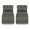 Beige Aztec Pattern Print Front Car Floor Mats
