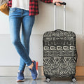 Beige Aztec Pattern Print Luggage Cover