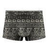 Beige Aztec Pattern Print Men's Boxer Briefs