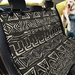 Beige Aztec Pattern Print Pet Car Back Seat Cover