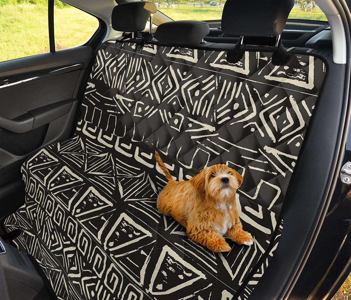 Beige Aztec Pattern Print Pet Car Back Seat Cover