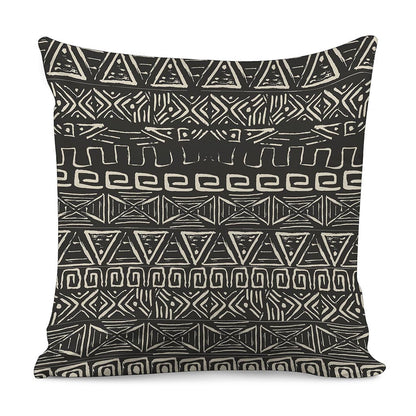 Beige Aztec Pattern Print Pillow Cover